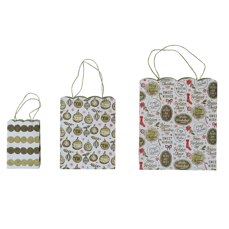 Sacs-cadeaux en papier à motif festonné