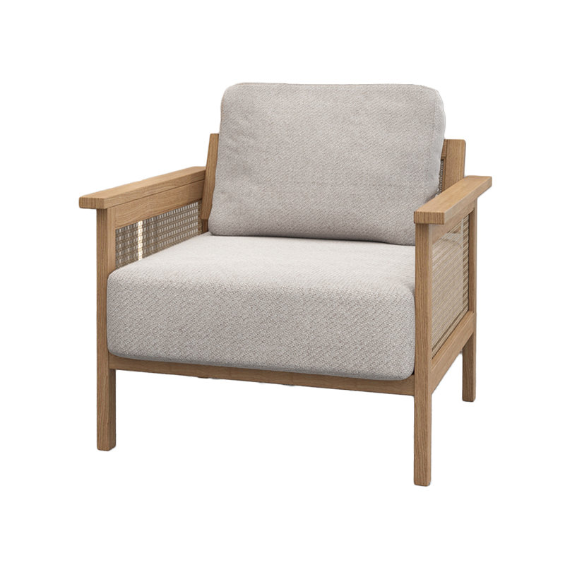 Fauteuil de 33,46 po de largeur Yuisa, Brun