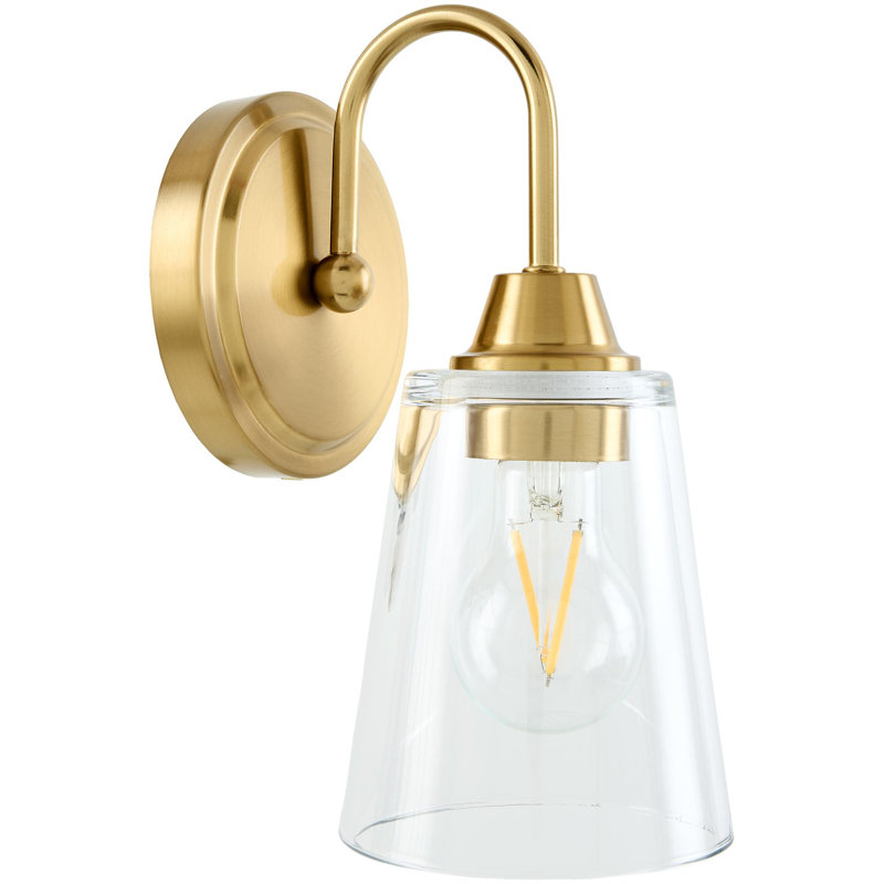Yueva Wall Sconce, 1, Gold, Clear
