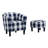Anges Upholstered Barrel Chair with Ottoman-1892955775