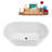 53.9'' x 29.3'' Freestanding Soaking Acrylic Bathtub-95288440