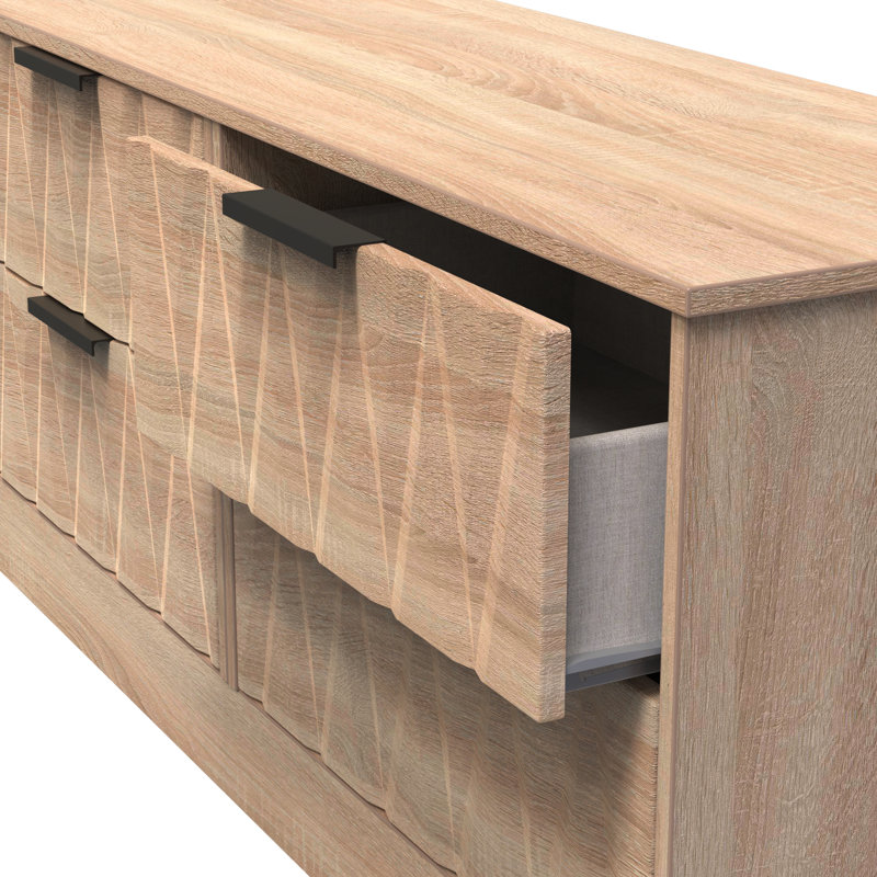 Besmir 4 Drawer Bed Box (Ready Assembled), Bardolino Oak