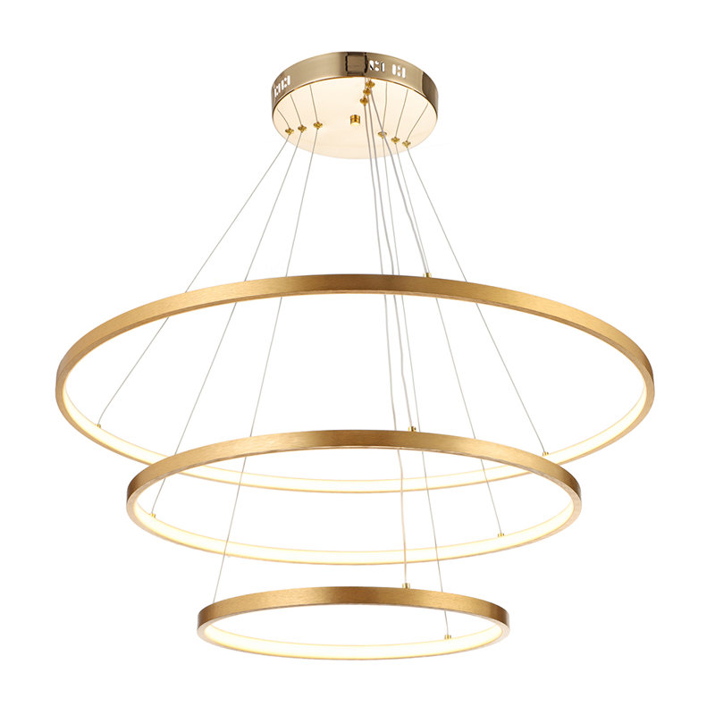 Warsame 3 - Light Gold LED Cluster Pendant, White