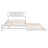 White Full Size Platform Bed with Lift-Up Trundle and Solid Wood Frame-955029340