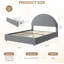 Lit plateforme tapissier Boucle avec tiroirs de rangement et tête de lit ronde, ultra-silencieux-2133306797-2133306792