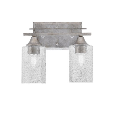 Uptowne 2 Light Bath Bar With 4" Glass
