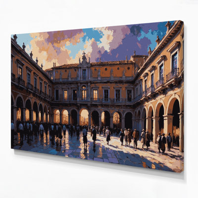 Cities Madrid Spain Black Canvas Wall Art