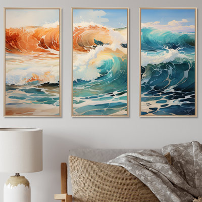 Ensemble de salon Tropical Beach Waves Fusion IV - Beach Wall Art