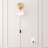 Iron Armed Sconce with Petal-Shaped Glass Shade