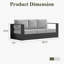 204cm Wide Patio Sofa with Cushions-1308720791