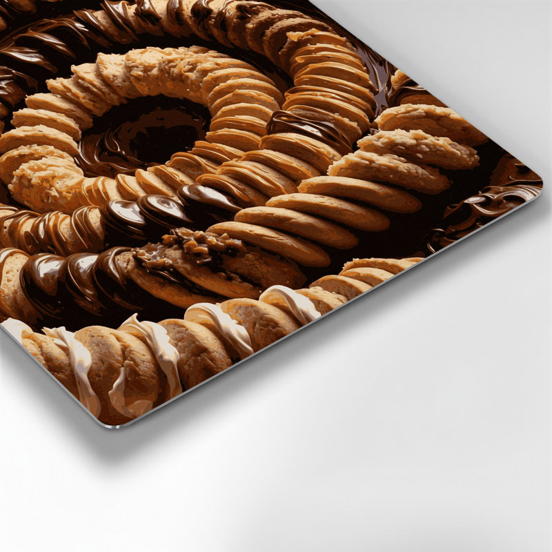 Desserts, biscuits et biscuits, art mural en métal brun, H 32 po x l 32 po