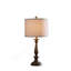 Lampe de table en polyrésine effet bois 27,5 po