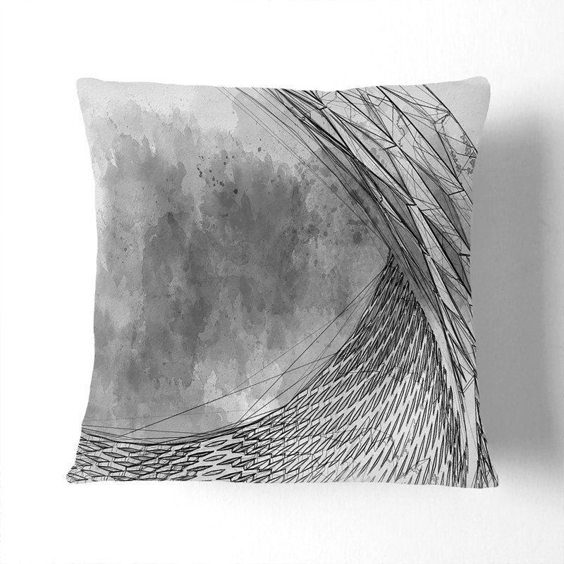 Square Throw Cushion, White, 40cm H x 40cm W x 15cm D