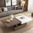 Mohite Modern Square Coffee Table with Rotatable Top, Two Colors Matching and 1 Hidden Storage Space-319303648