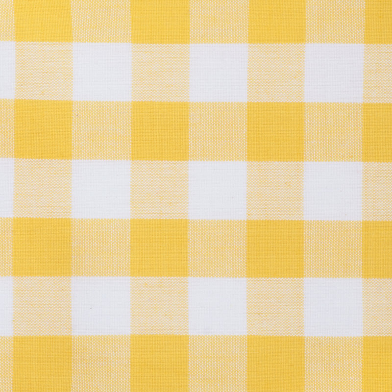 Silberman Cotton Plaid Square Napkin, Yellow/White