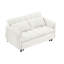 Canapé 52 po beige moderne en velours-1066692378