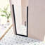 Porte de douche pivotante simple pivotante, alliage d'aluminium, verre trempé clair de 1/4 po (6 mm) de large épaisseur.