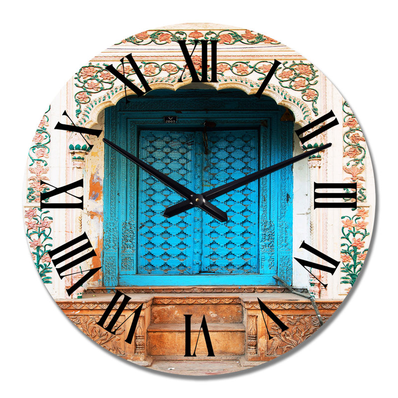 Horloge murale bleue, Médium