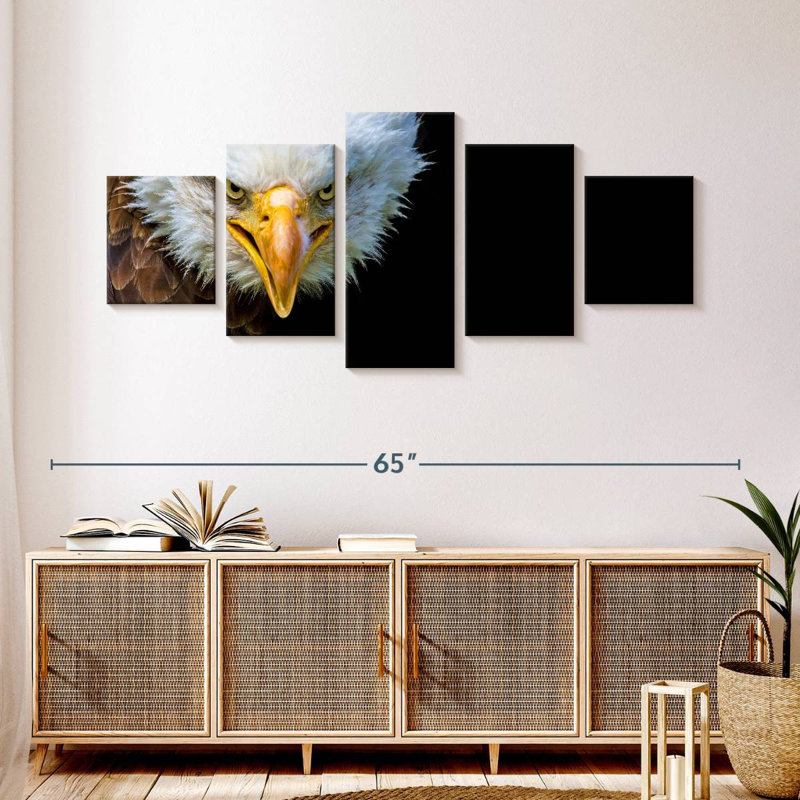 Fiery Bald Eagle, 24" H x 55" W
