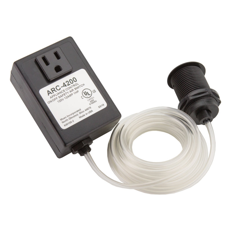 Garbage Disposal Controller With Chrome And Spot Resist Stainless Finish Buttons