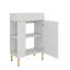 Ensemble de meuble-lavabo sur pied autoportant 21,6 pouces avec pieds en métal et rangement à gauche-570965905-570965906