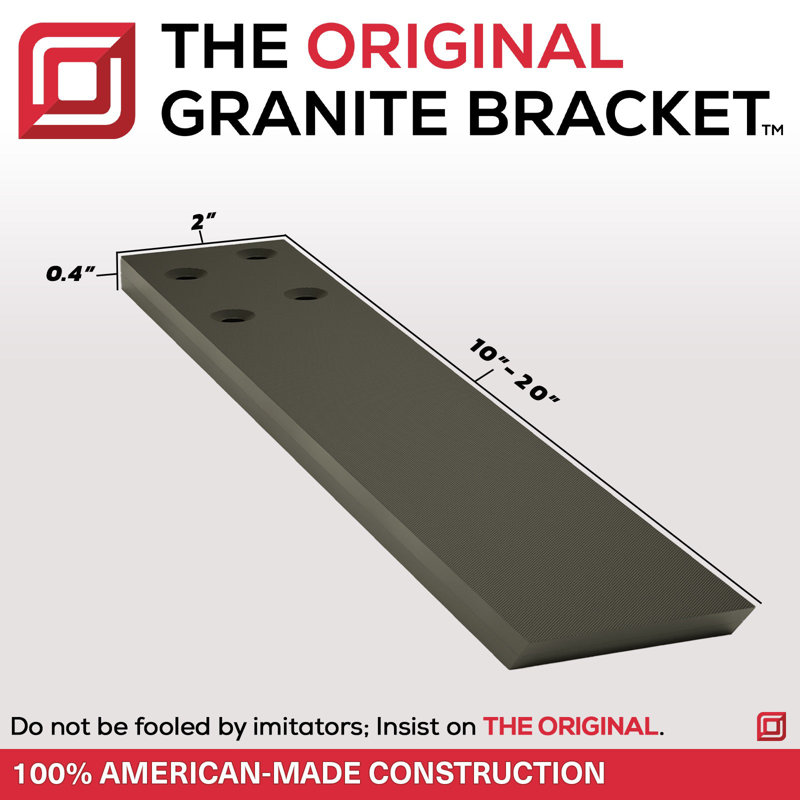 10 po x 2 po x 0,4 po Support de support mural en fibre de carbone avec barre de carbone The Original