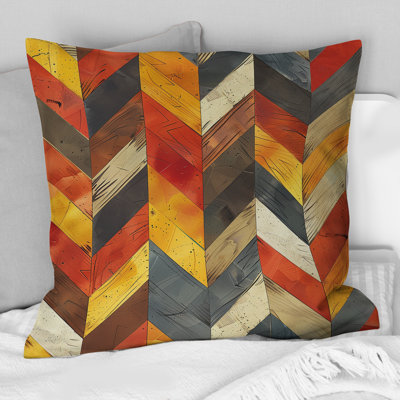 Coussin décoratif à chevrons