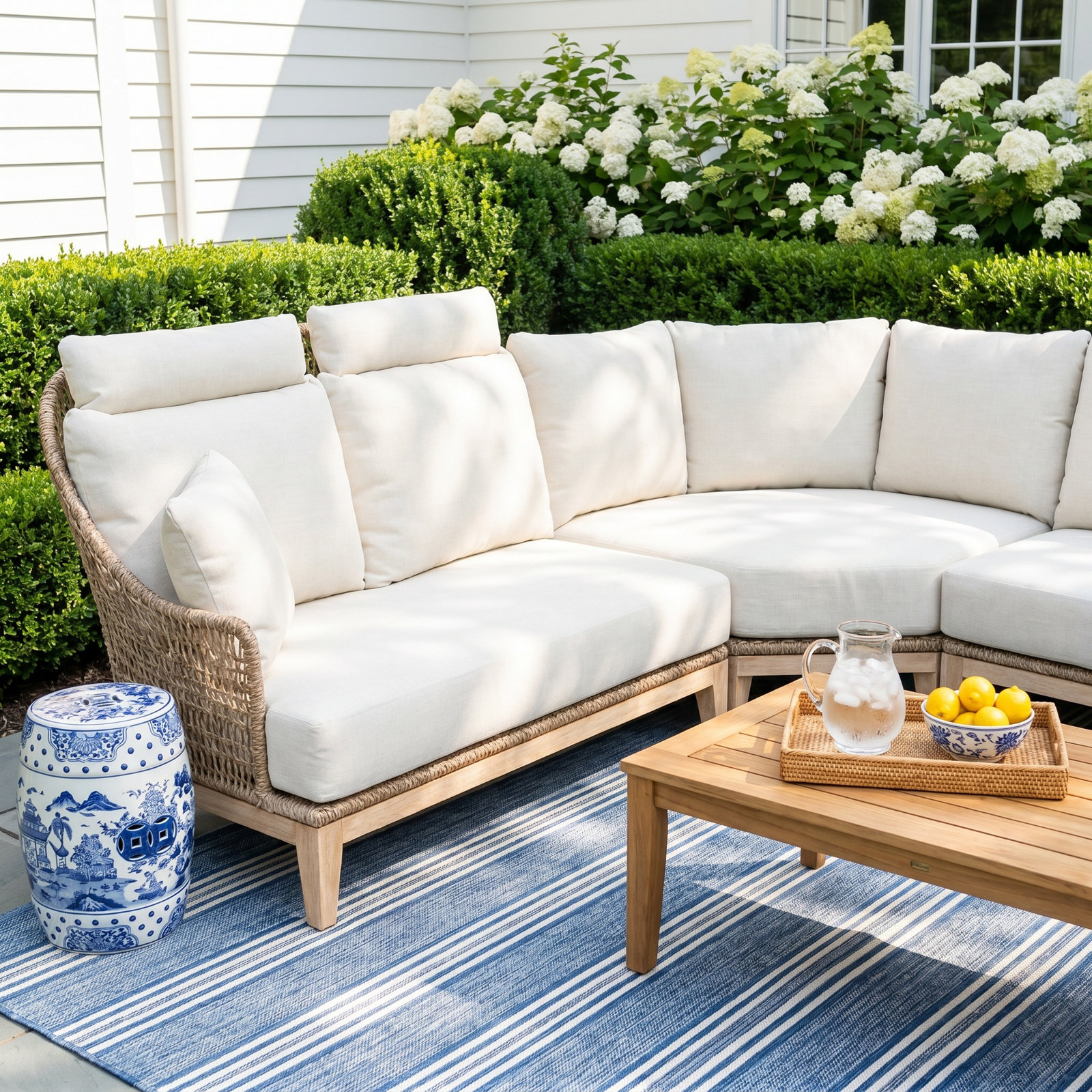 Posey 100" Eucalyptus Patio Sectional