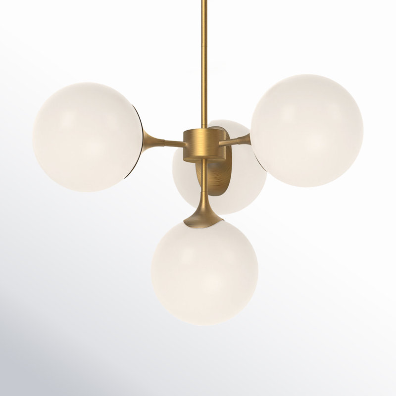 Nedra 4 - Light Chandelier, Aged Gold
