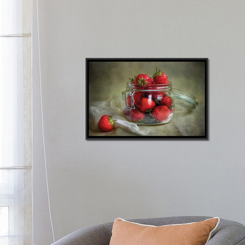 « goûts of summer », reproduction sur toile, H 18 po x l 26 po x P 1,5 po, Toile avec cadre noir, Pas de tapis