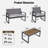4-Piece Patio Furniture Set Outdoor Balcony Porch Garden Backyard Lawn Furniture Acacia Wood Table Top