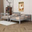 Full Over Full Size Bunk Bed, Convertible To 2 Platform Beds, Solid Wooden Bunk Bed With Storage Staircase, Safety Guardrails-1370688510