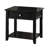Black End Table With Bottom Shelf