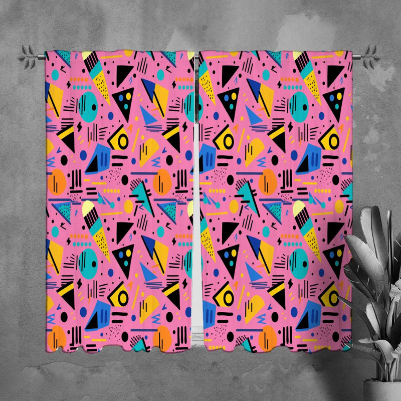 Tomishige Polyester Room Darkening Curtain Pair, L 40 po x L 61 po
