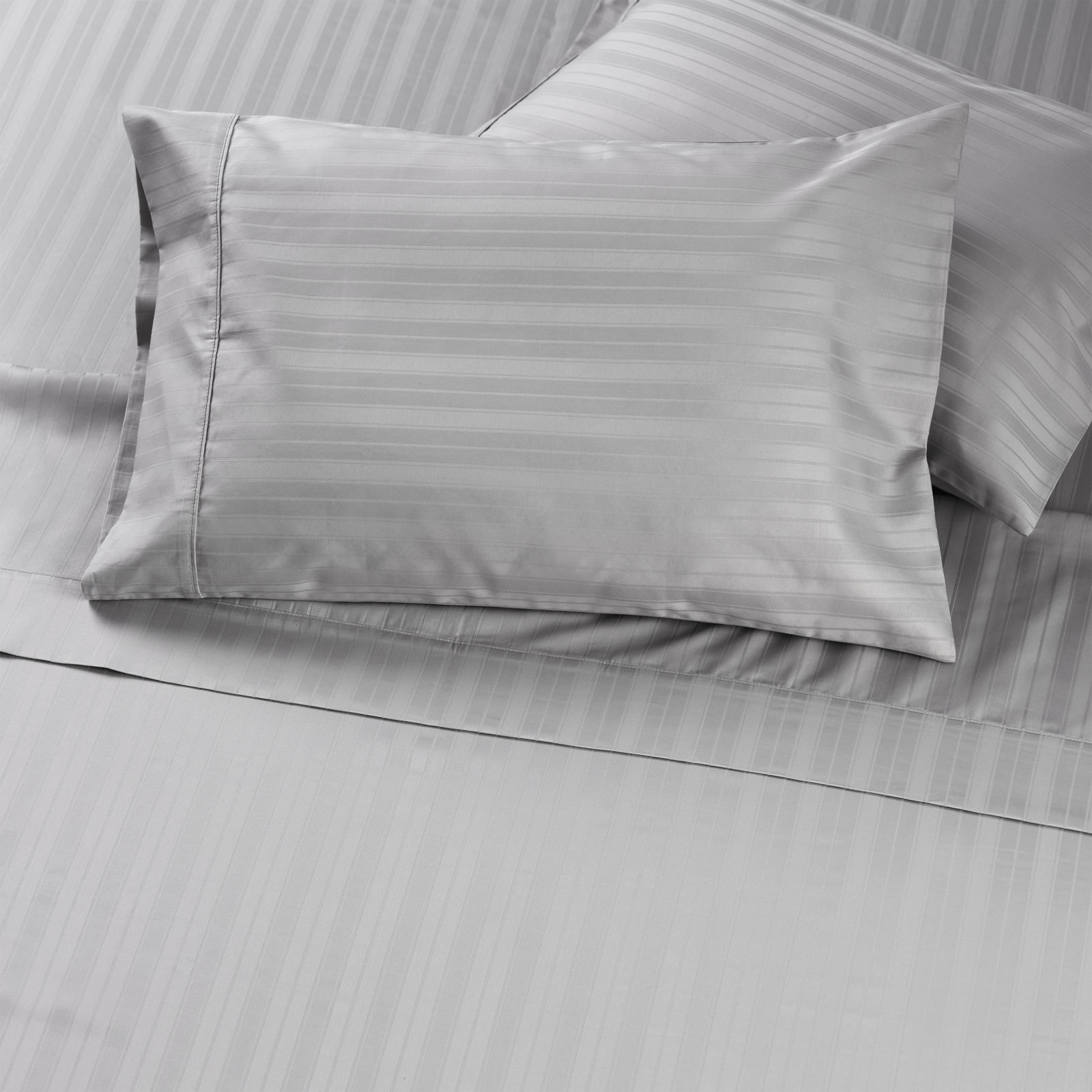 Zander Cotton Sheet Set, Gray, Queen