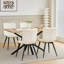 44cm H Cotton Upholstered Metal Side Chair-4628364