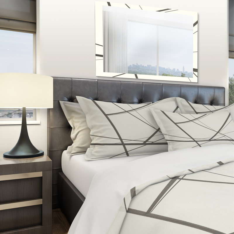 minimaliste noir et blanc IV - Ensemble de housse de couette transitionnel - Microfibre de polyester