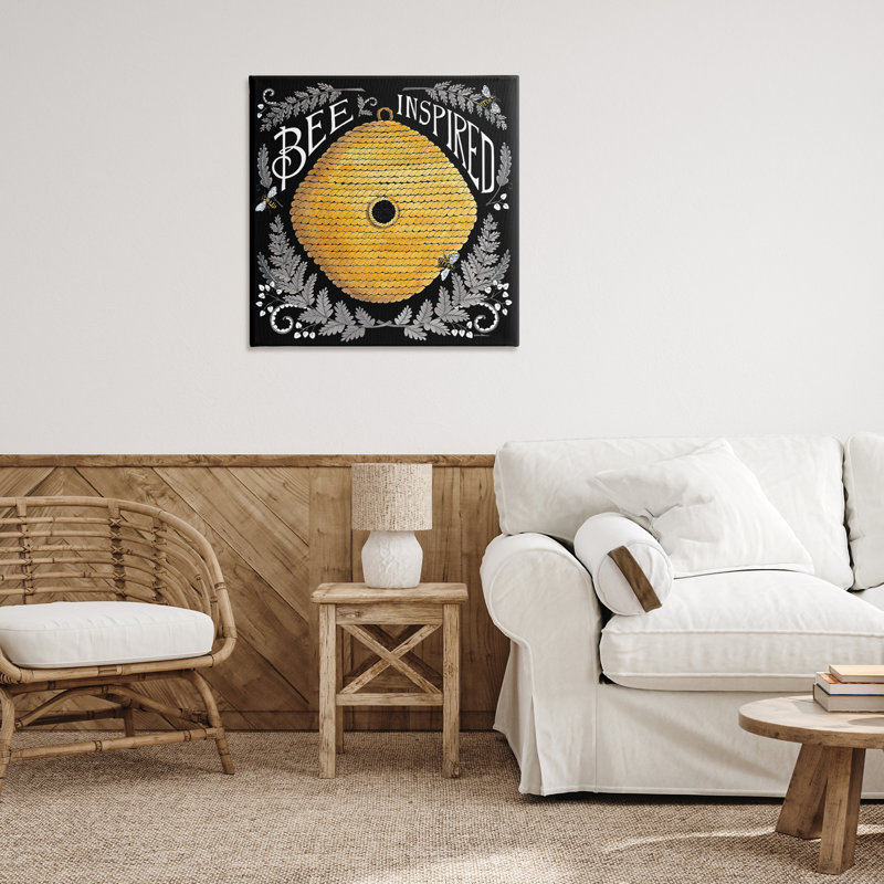 Bee Inspired with Hive Canvas Wall Art by Deb Strain, 30" H x 30" W