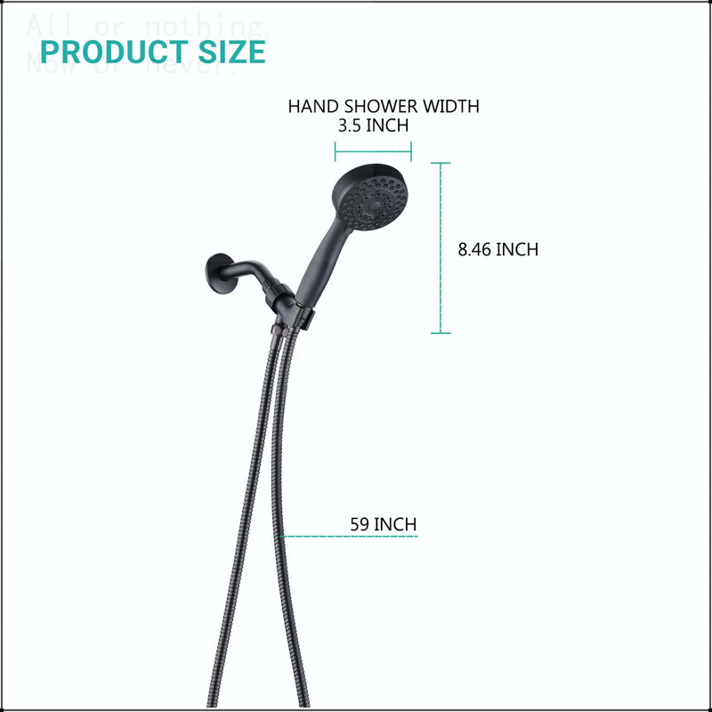 5 Mode Adjustable Settings Handheld Shower Head with Hose High Pressure Shower Heads, Oil-Rubbed Bronze