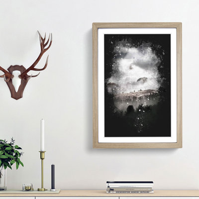 Mist Over Wurzjoch In Italy Paint Splash - Picture Frame Graphic Art