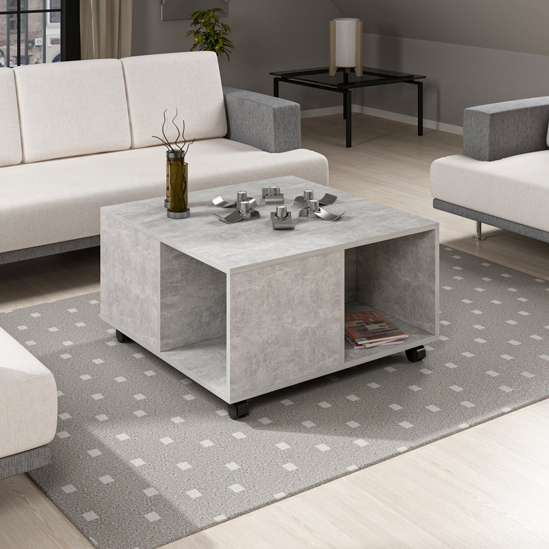 Fergal Coffee Table With Storage Space, Grey