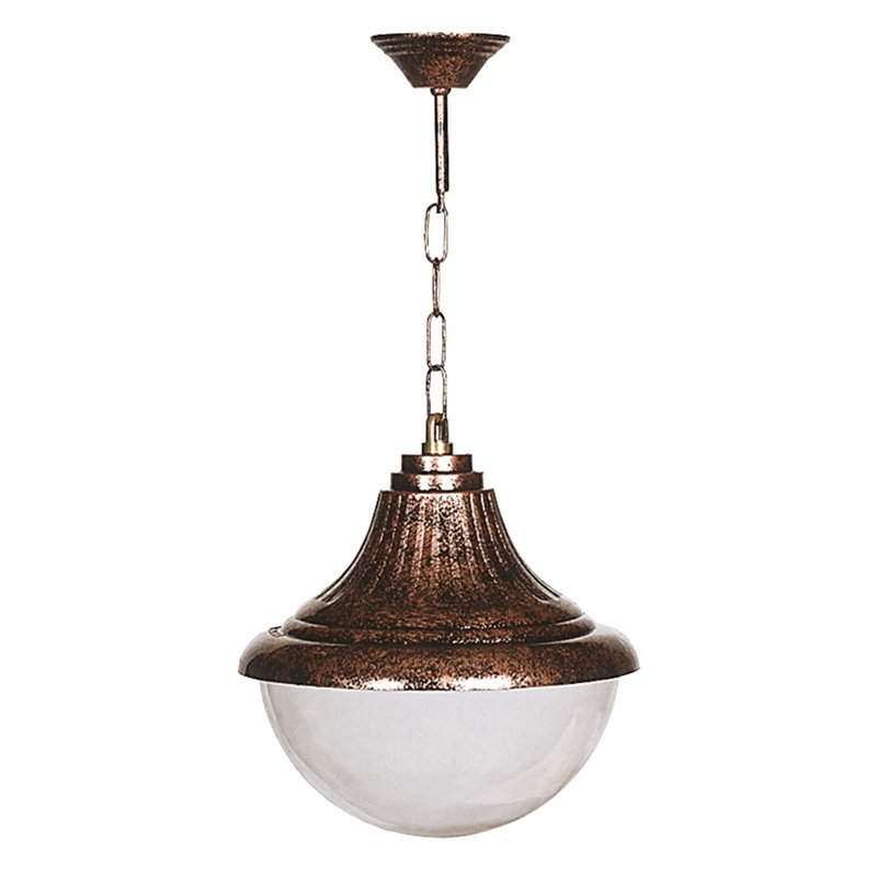 Outdoor Chandelier with ABS Body & Polycarbonate Cap, 23.6 x 10.6 inches | E27 Socket, Max 40W, IP65 Rated | Brown Color, Perfect for Nostalgic & Traditional American Industrial Decor | Ideal for Patios & Gardens