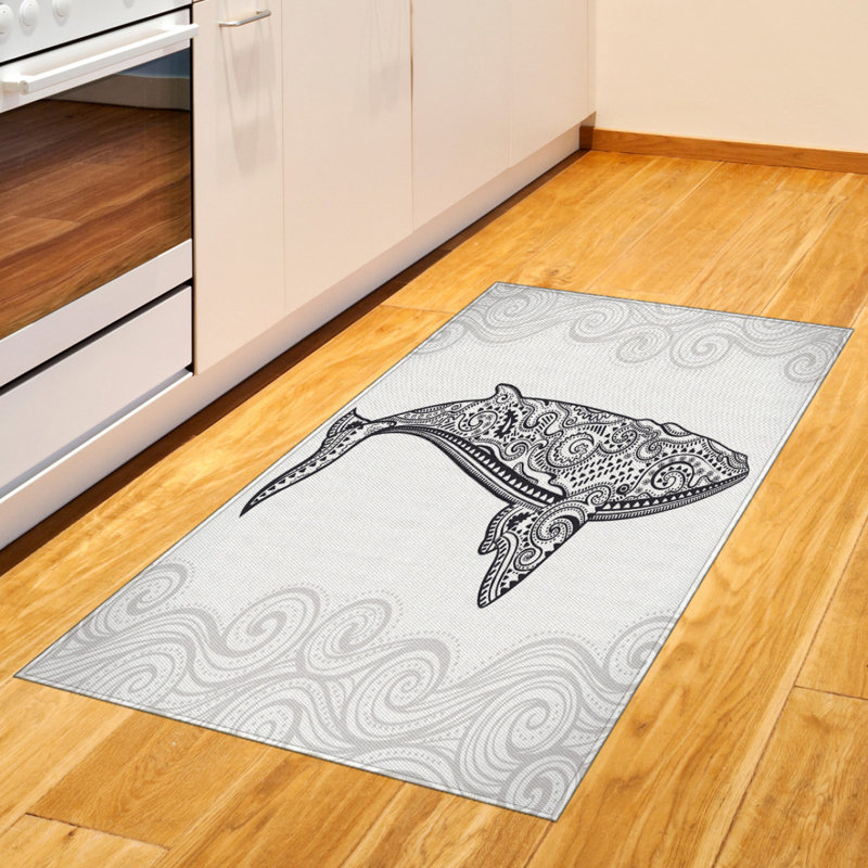 Fishing High Density Long Fiber Poly Threads Decorative Area Rug Carpet, Rectangle 2'7" x 5'