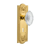 Meadows Plate with Decorative Keyhole and Crystal Victorian Knob