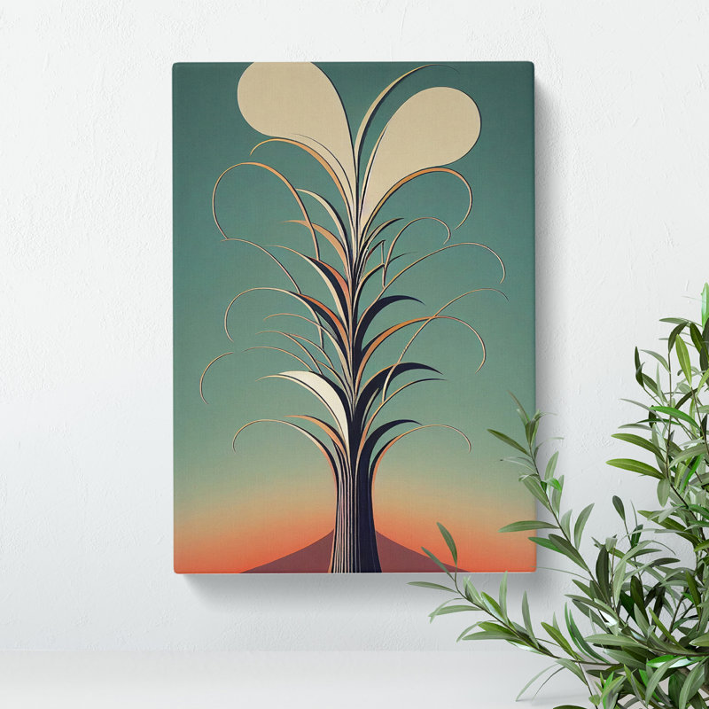 Art Deco Tree No.3 - Wrapped Canvas, 50cm H x 35cm W x 3cm D