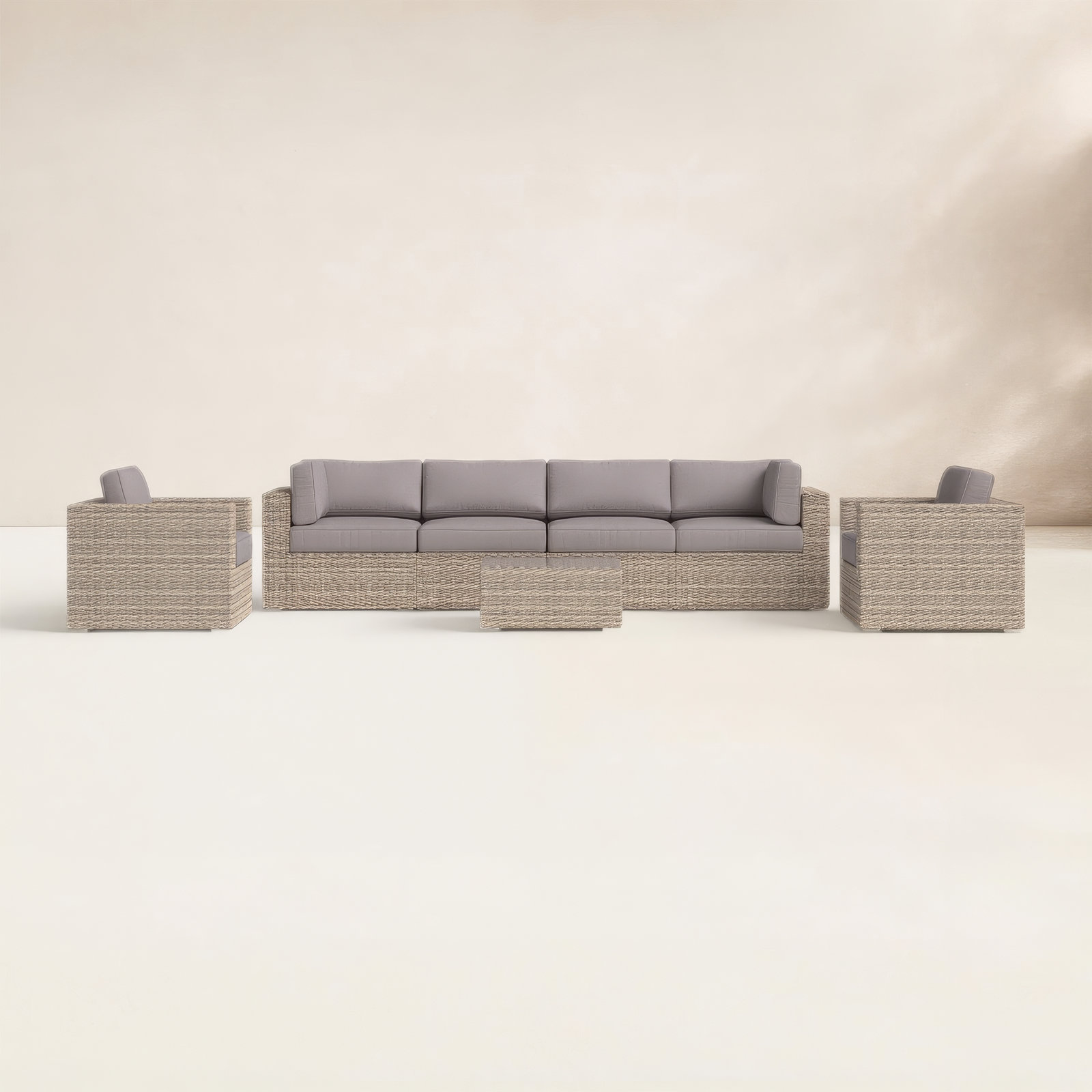 Franke 6-Person Sunbrella® Patio Seating Group, Sunbrella Taupe