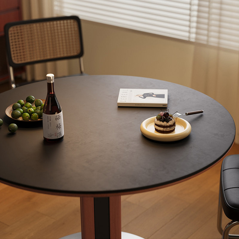 Table de salle à manger rétro, Noir, H 29,92 po x L 52,18 po x l 51,18 po
