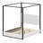 Elevated Canopy Platform Bed with Headboard and Structural Frame-1431994223