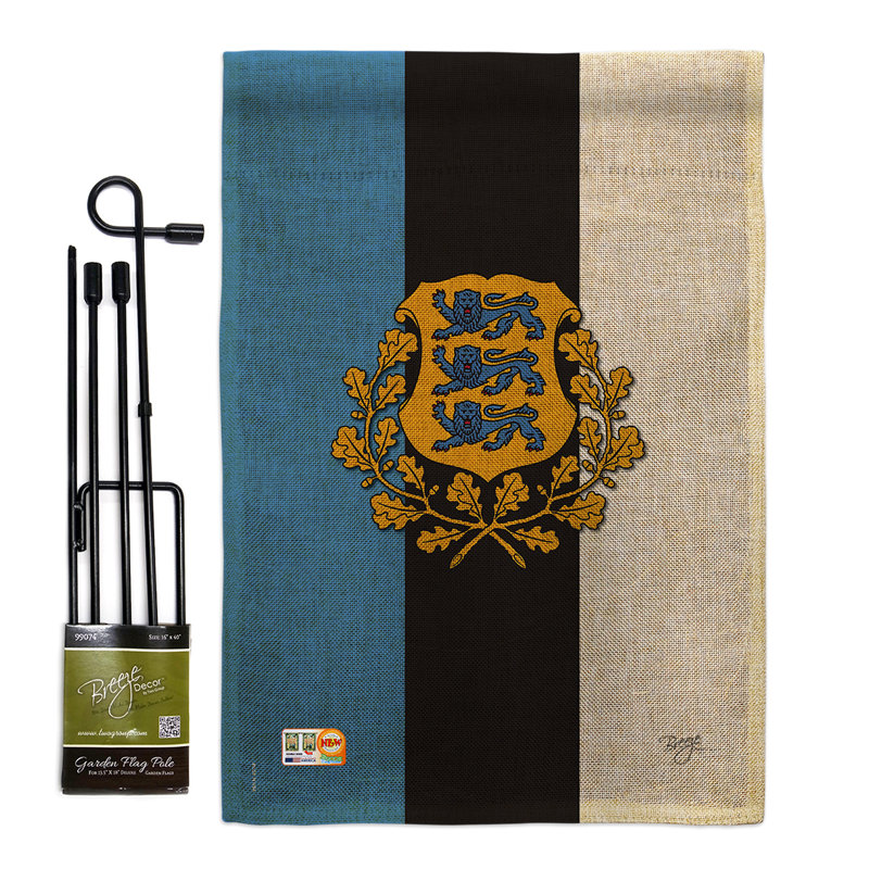 Double Sided 18.5'' H x 13'' W Burlap Flag Set
