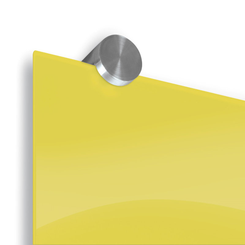 Tableau effaçable mural en verre Visionary, H 35,43 po x L 47,24 po, Jaune